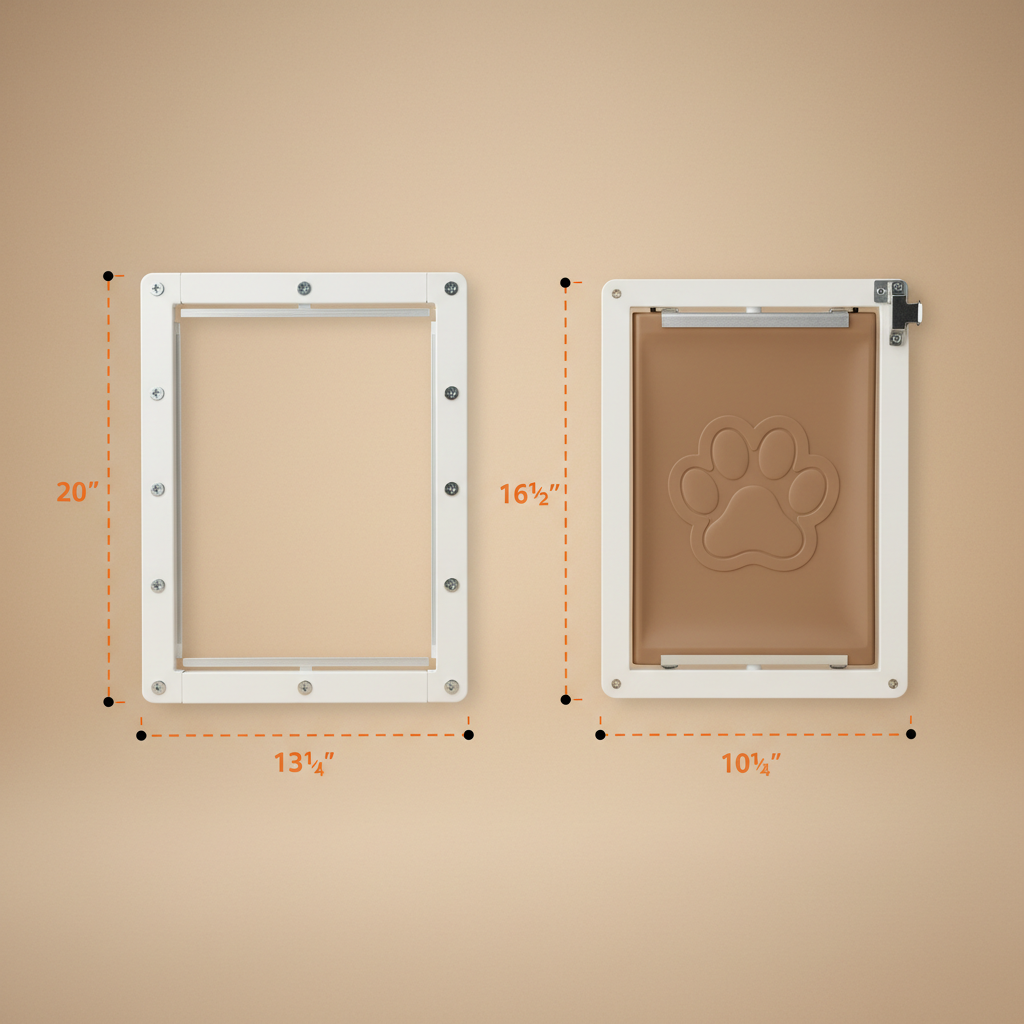 Weatherproof Aluminum Pet Door — Large
