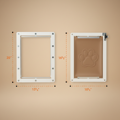 Weatherproof Aluminum Pet Door — Large