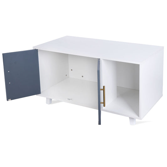 Modern Wood Pet Crate Cat Washroom Hidden Litter Box Enclosure Furniture House