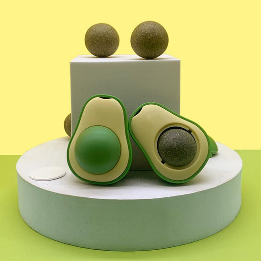 Cute Avocado Catnip Toys Cat Teeth Cleaning Toy - Interactive Pet Toys with Silvervine Ball for Cat Supplies
