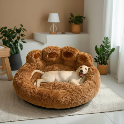 Cute Bear Paw Dog Bed Plush Winter Warm Mat Pets Kennel Large Dog Sleeping Bed Puppy Cat Sofa Blanket Cushion Pets Accessories