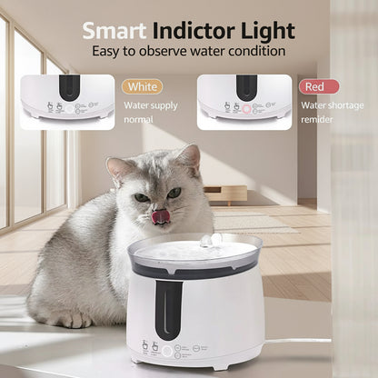 Cat Water Fountain Auto Filter Wireless Smart Pet Cat Drinker Bowl 2L Recirculate Filtring Drinker for Cats Pet Water Dispenser