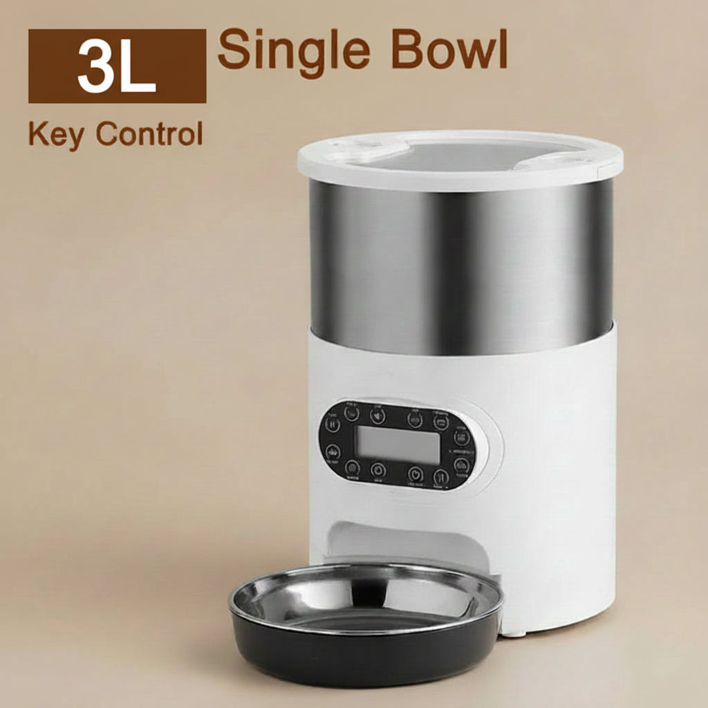 Cat Timing Feeder Smart APP Cat Feeder Stainless Steel Double Meal Pet Food Remote Feeding Automatic Dispenser Suitable Cats Dog