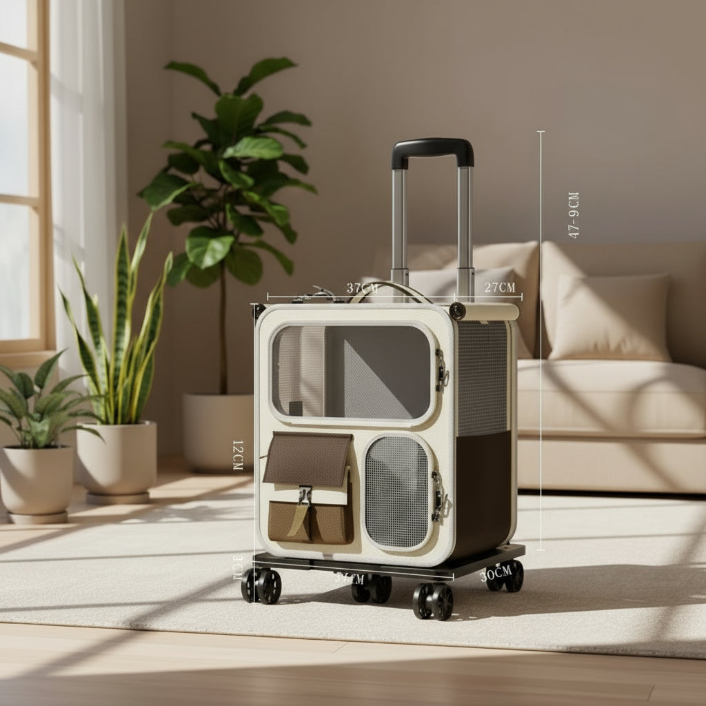 Cat Bag Going Out Portable Cat Backpack Pet Trolley Bag Backpack Multi-Cat Jewelry Dog Large Capacity Suitcase