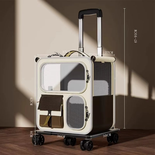 Cat Bag Going Out Portable Cat Backpack Pet Trolley Bag Backpack Multi-Cat Jewelry Dog Large Capacity Suitcase