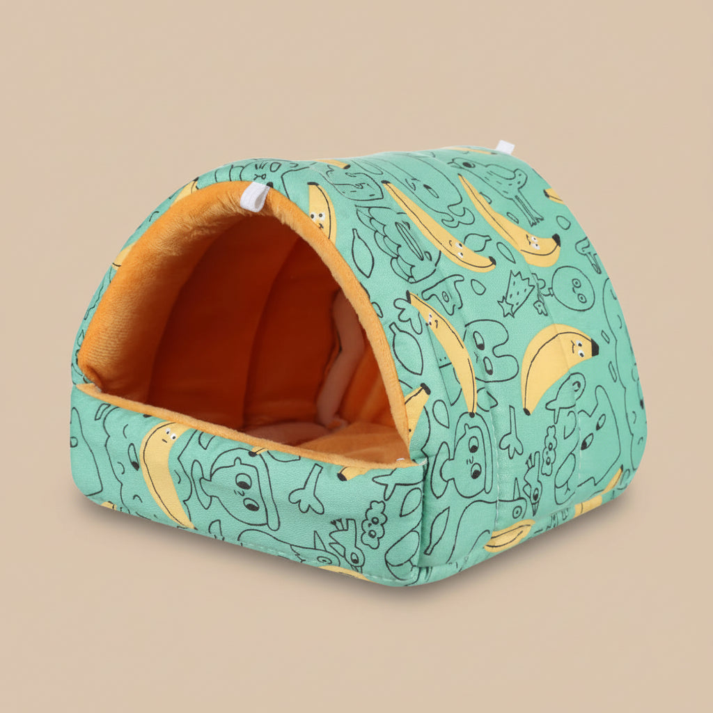 DIY Cute Mini Cage Rabbit Squirrel Winter Warm Mat Guinea Pig Nest Hamster House Small Animal Sleeping Bed Pet Hanging Cage