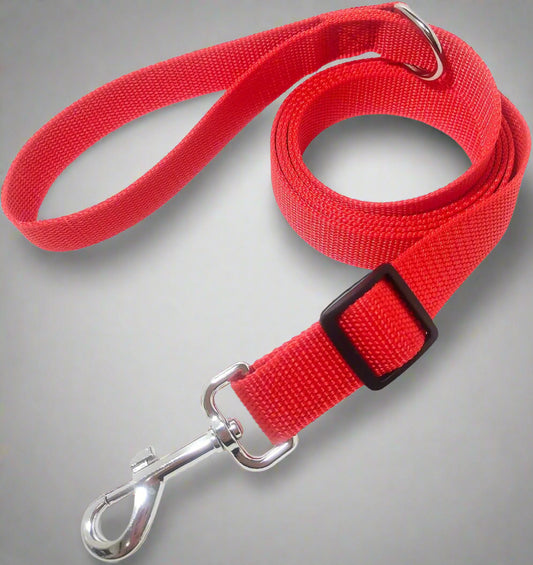 6FT Adjustable Dog Leash, Nylon Dog Leashes for Medium Large Dogs (Red)