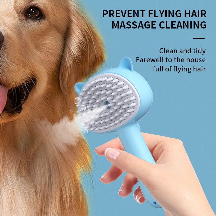 Hair Cleaning Brush With Mist Multifunctional Cat Grooming Brush Rechargeable Self Cleaning Slicker Brush For Pets Dogs &amp; Cats Pet Products