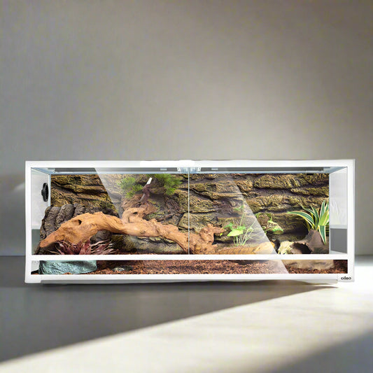 64 Gallon White Tempered Reptile Terrarium, Easy Assembly