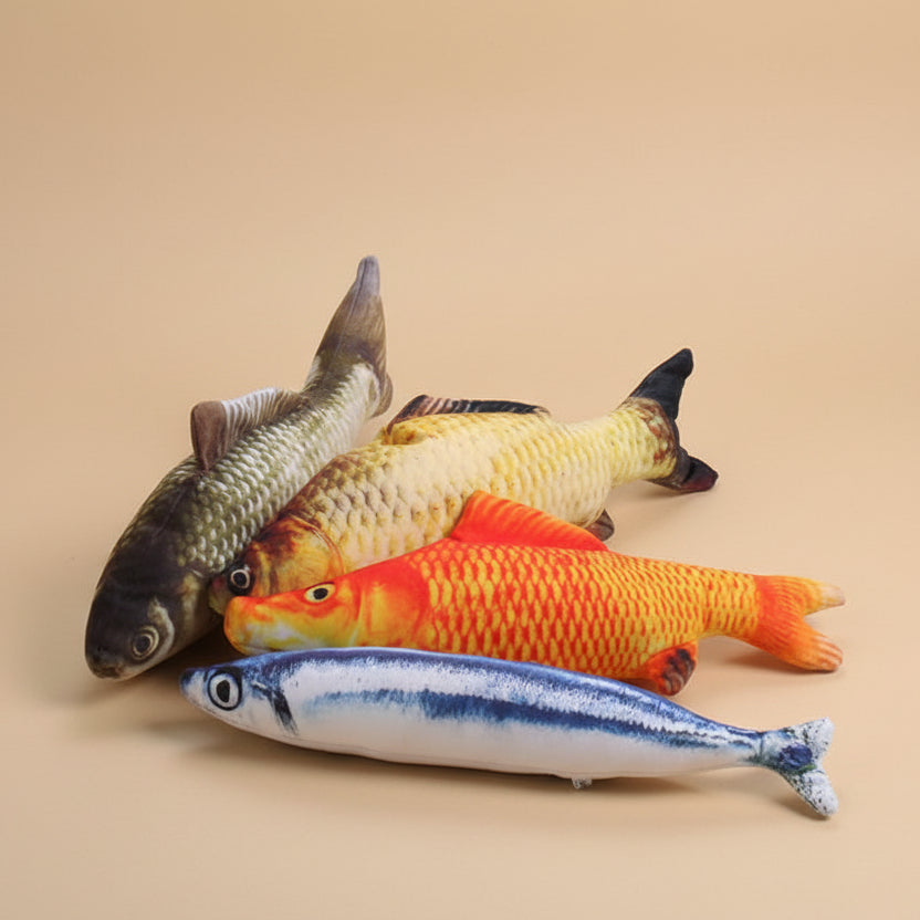 Simulation Fish Cat Toys Soft Plush Catnip Toy Interactive Cat Toys Gifts Funny 3D Fish Shape Doll Pet Supplies