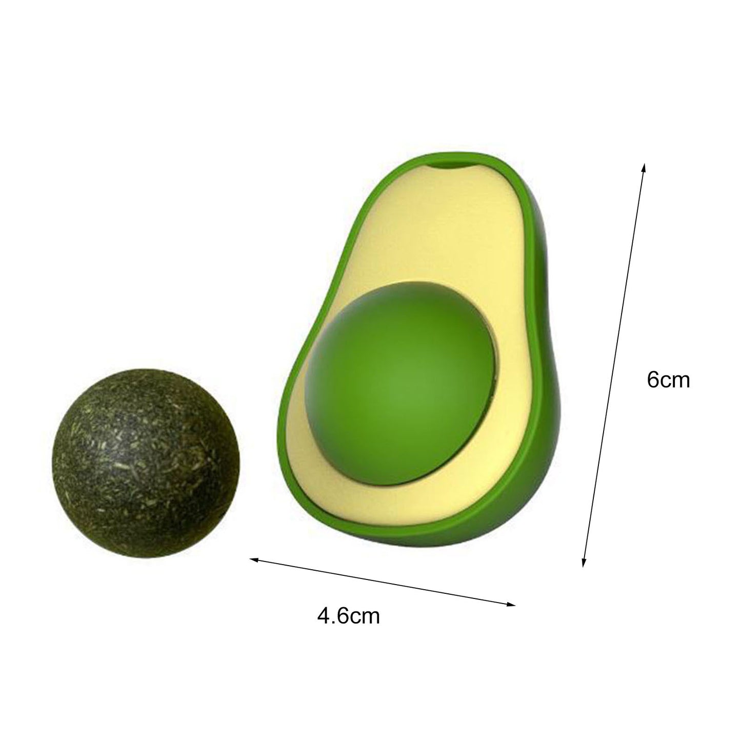 Cute Avocado Catnip Toys Cat Teeth Cleaning Toy - Interactive Pet Toys with Silvervine Ball for Cat Supplies