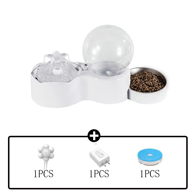 2.3L Automatic Cat Water Fountain with Faucet Dog Water Dispenser Transparent Filter Drinker Pet Sensor Auto Drinking Feeder