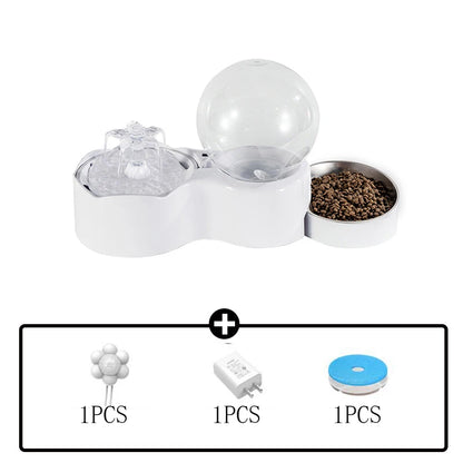 2.3L Automatic Cat Water Fountain with Faucet Dog Water Dispenser Transparent Filter Drinker Pet Sensor Auto Drinking Feeder