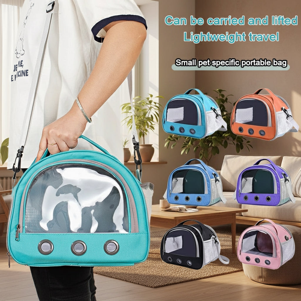 Foldable Cat Dog Bird Rabbit Carrier Bag with Thick Cotton Cushion Pet Aviation  Anti-Suffocation Portable Travel Bag