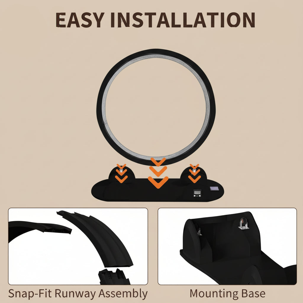 Cat Exercise Wheel 45" Large Treadmill for Indoor Cats Quiet Running Wheel with Smart Pedometer for Running Walking Training