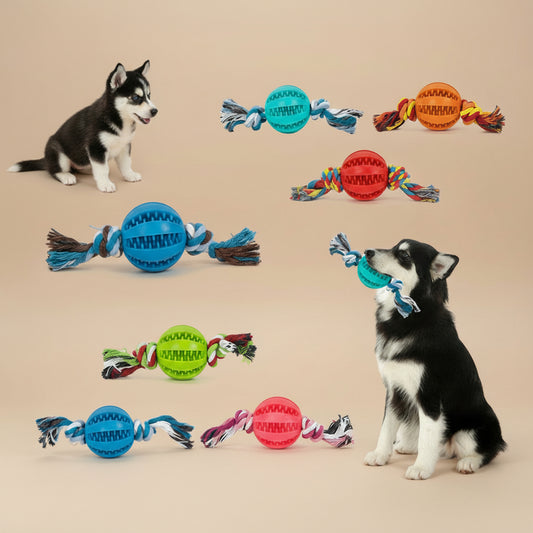 Dog Toy Interactive Bal for Dog Chewing Toys for Pet Tooth Cleaning Dog Food Ball Solid Toy Ball Dog Chewing