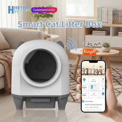 HEYBO Self Cleaning Cat Litter Box 80L Automatic Cat Litter Box with Large Capacity