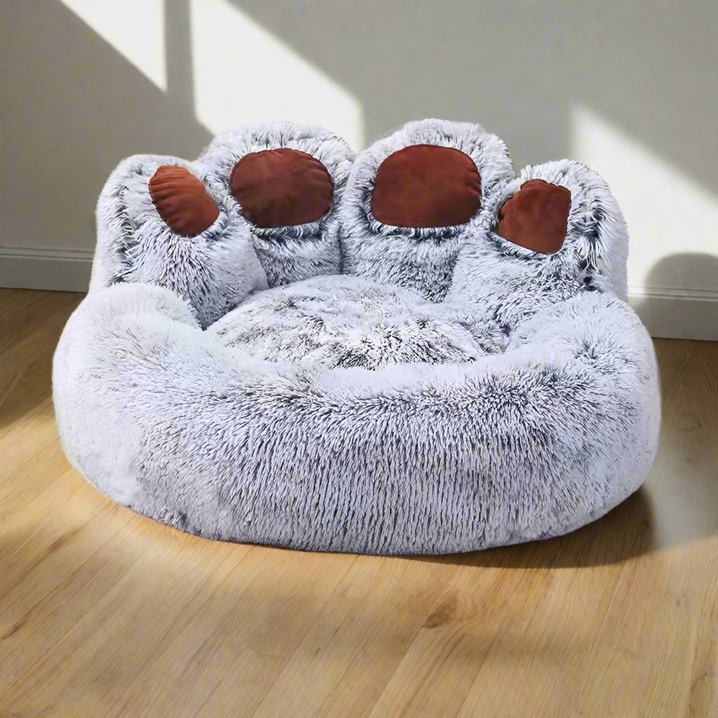 Cute Bear Paw Dog Bed Plush Winter Warm Mat Pets Kennel Large Dog Sleeping Bed Puppy Cat Sofa Blanket Cushion Pets Accessories