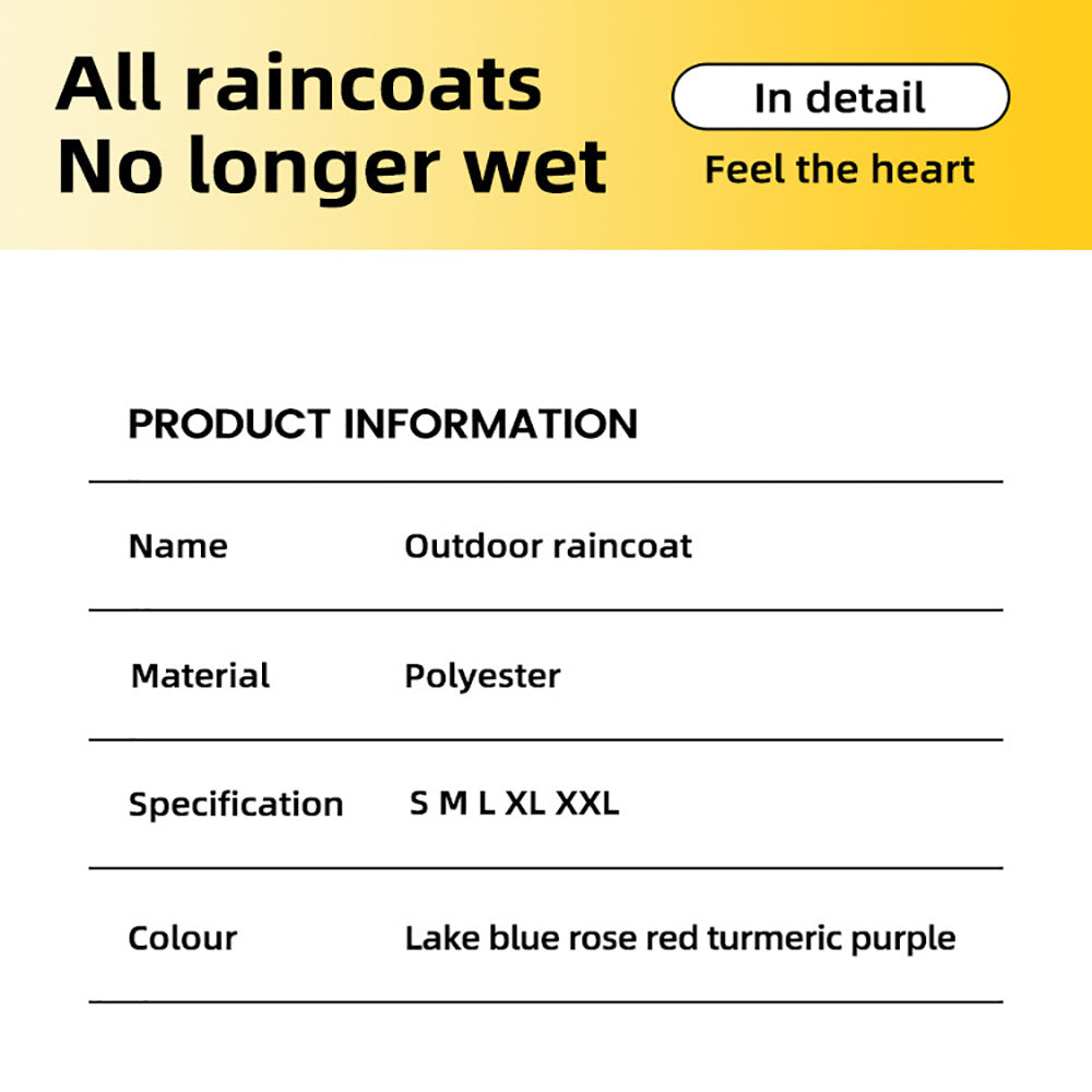Waterproof Dog Raincoat - Four-Leg Design with Reflective Strips, Breathable Polyester Dog Rain Jacket with Adjustable Drawstrings