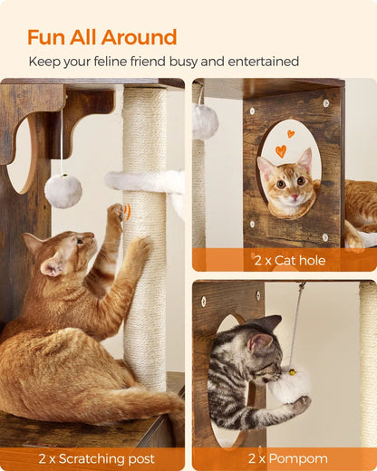 53" Kimmel Cat Tree with Litter Box Enclosure