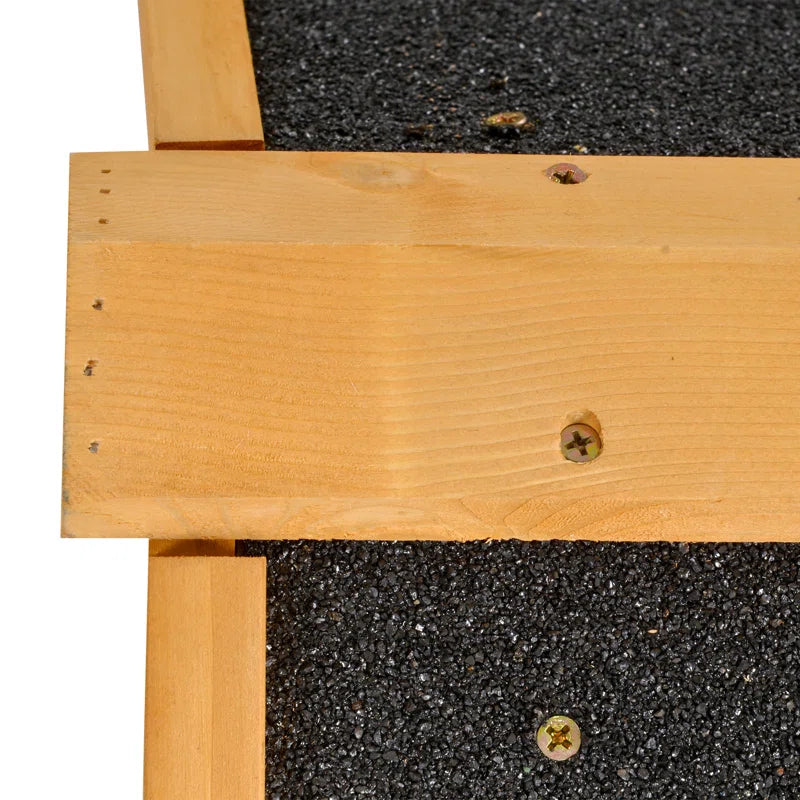 Wood-Metal Pet House Elevated Rabbit Hutch Bunny Cage Small Animal Habitat with Slide-Out Tray Lockable Door Water-Resistant Asphalt Roof for Outdoor 48" X 24.75" X 36.25" Light Yellow