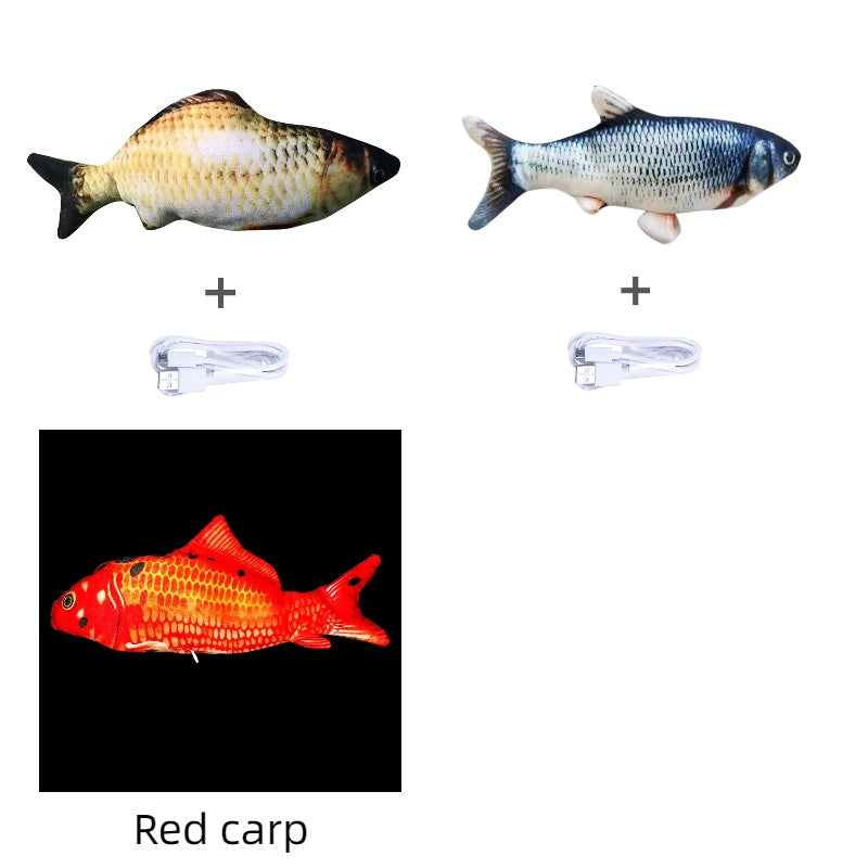Electronic Pet Cat Toy - Interactive Fish-Shaped USB Rechargeable Cat Toy