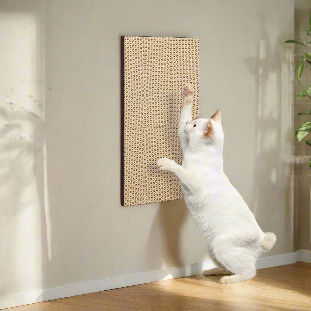 Premium Cat Scratcher Wall Mounted Scratch Pad (Free Silvervine Organic Catnip), 1 Count (Pack of 1)