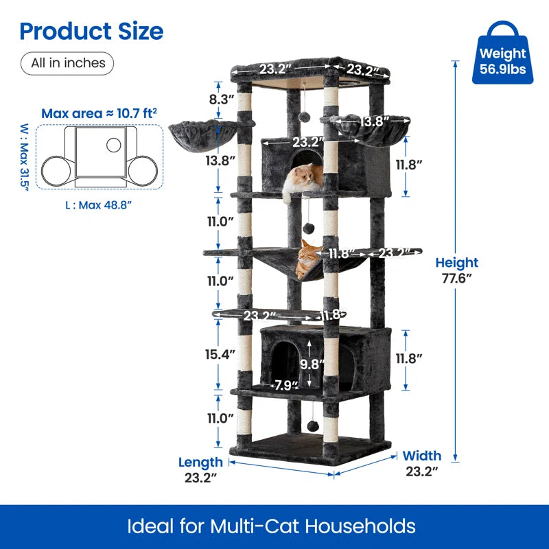 Danniela 77.6'' H Cat Tree