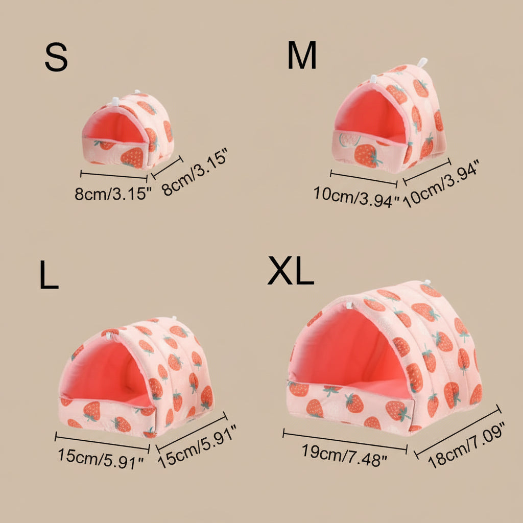 DIY Cute Mini Cage Rabbit Squirrel Winter Warm Mat Guinea Pig Nest Hamster House Small Animal Sleeping Bed Pet Hanging Cage