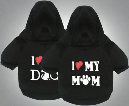 Small Dog Clothes Dog Hoodies Black Sweater for Small Medium Dogs 2 Pack