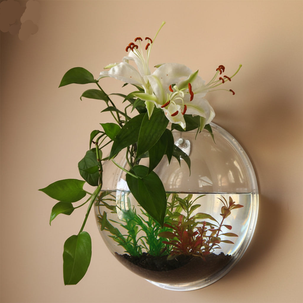 Mount Fish Tank Wall-Hanging Fish Bowl Decoration Planter Pet Supplies Acrylic Aquarium