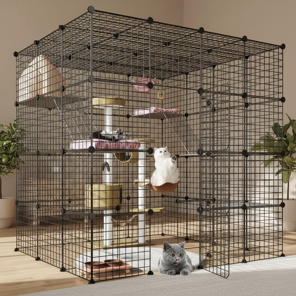 Pet Fence DIY Iron Mesh Can Be Freely Combined Cat Cage Dog Cage Hamster Cage Rabbit Cage