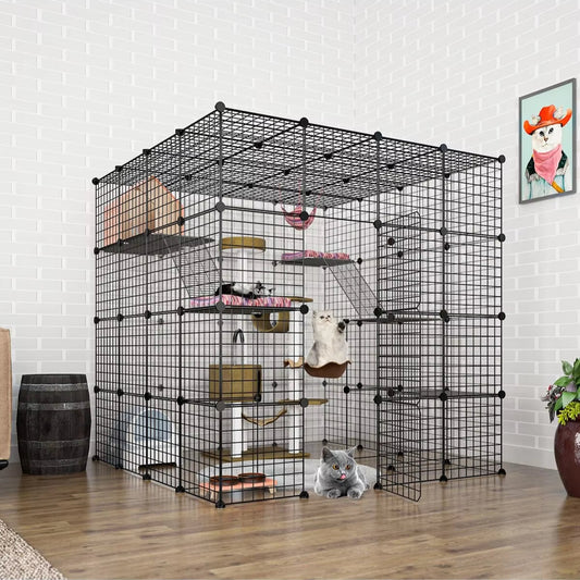Pet Fence DIY Iron Mesh Can Be Freely Combined Cat Cage Dog Cage Hamster Cage Rabbit Cage