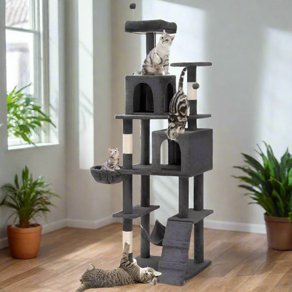 75"H Plush Cat Tree