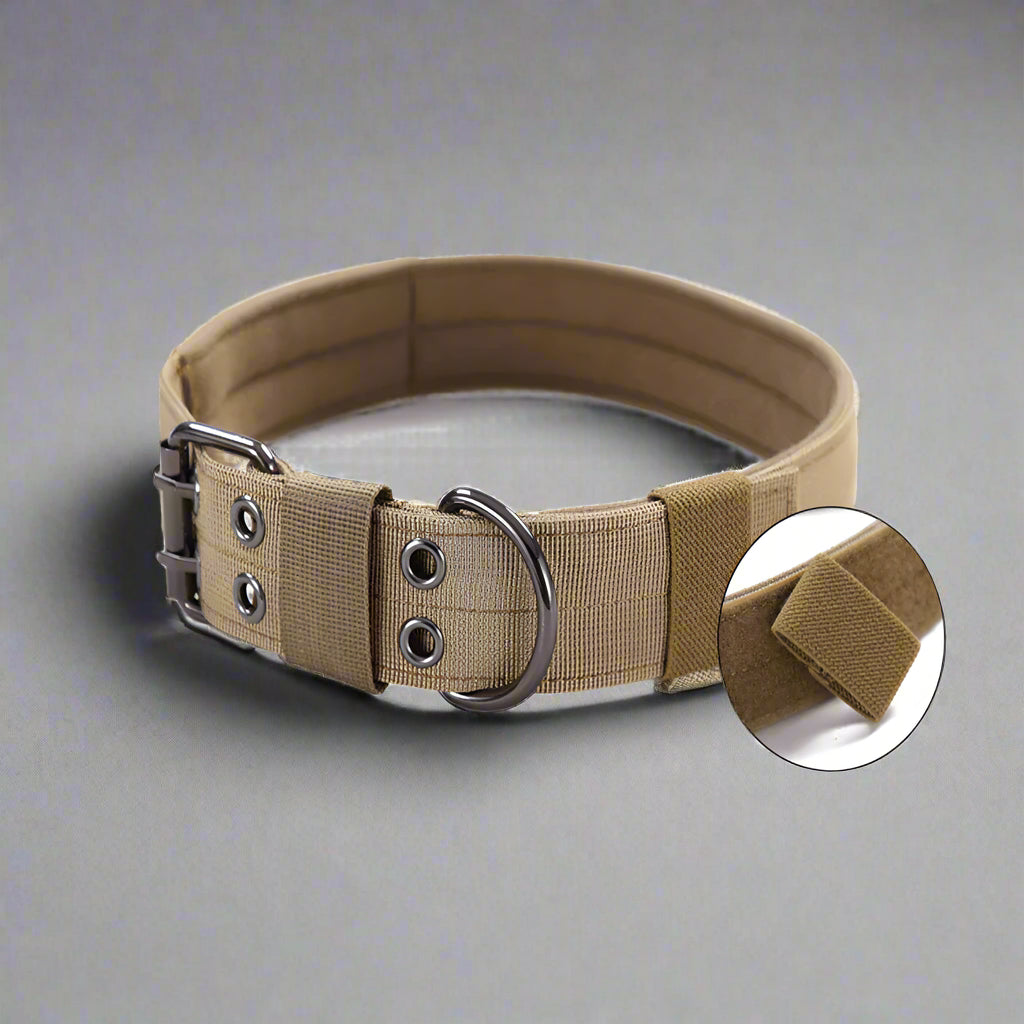 2" Wide Tactical Heavy Duty Nylon Large Dog Collar K9 Military with Metal Buckle