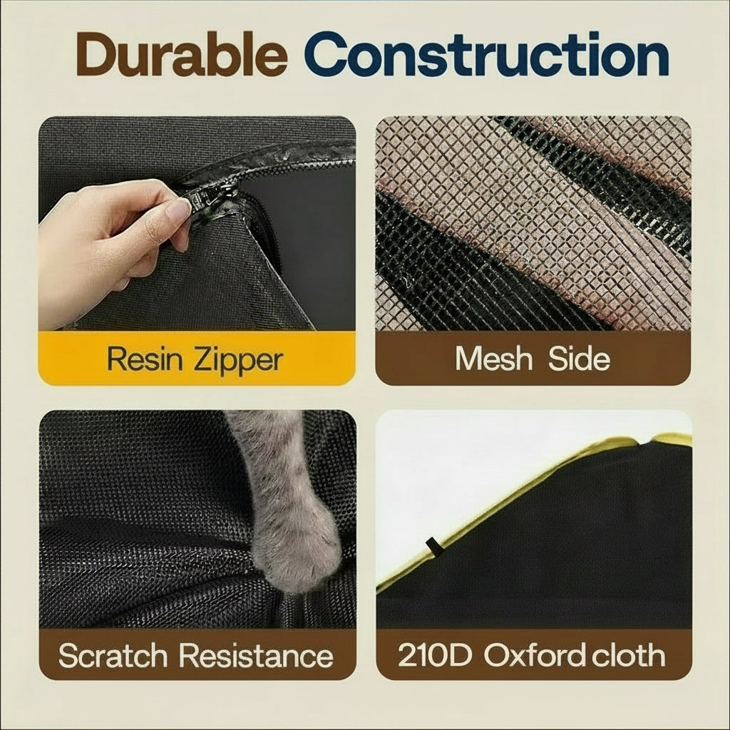 Outdoor Cat Enclosures 2-In-1, Portable Catio W/Cat Tent, Circle Playpen Tunnel