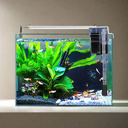 Rimless Glass Aquarium Starter Kit (3 Gal), Ultra Clear Low Iron Glass Fish T...