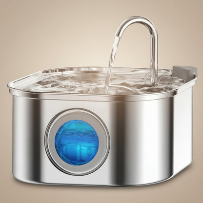 3.2L Stainless Steel Pet Water Feeder Auto Cat Fountain Smart Dog Water Dispenser Visual Window Drinking Bowl Pet Accessories