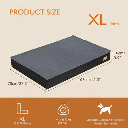 Measurement chart for a product size labeled XL on a white background