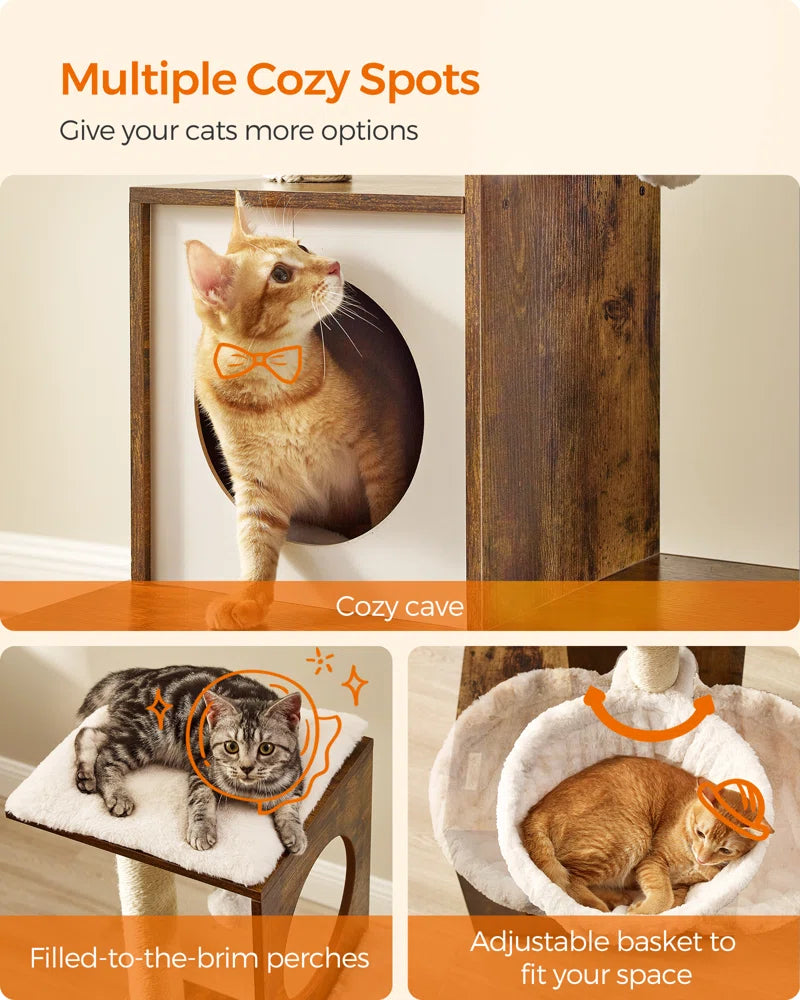 53" Kimmel Cat Tree with Litter Box Enclosure