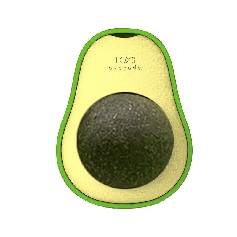 Cute Avocado Catnip Toys Cat Teeth Cleaning Toy - Interactive Pet Toys with Silvervine Ball for Cat Supplies