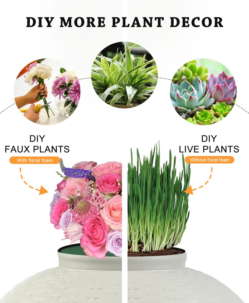 Damase Hidden Cat Litter Box Enclosure with Decorative Planter