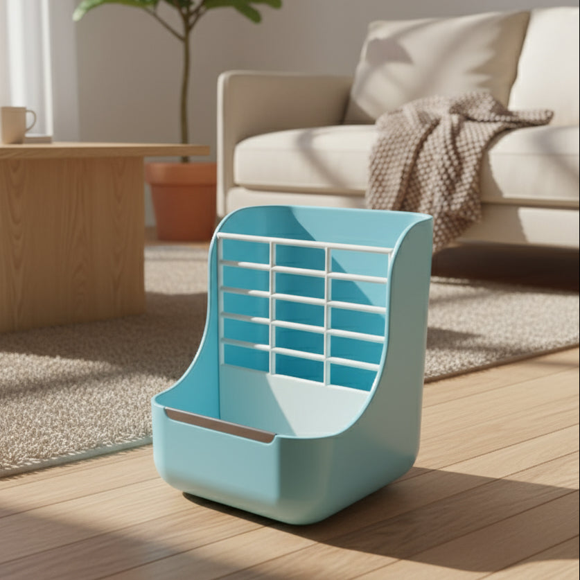 Rabbit Food Feeder Small Animal Supplies Rabbit Chinchillas Guinea Pig 2 in 1 Feeding Bowls Double Use for Grass and Food