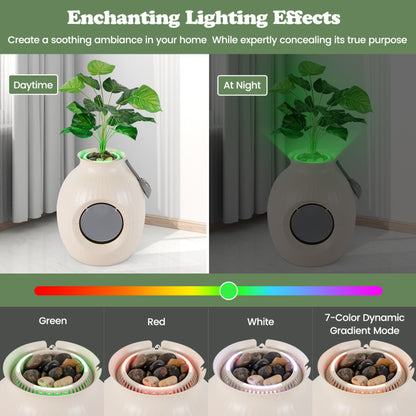 Smart Plant Cat Litter Box with Electronic Odor Removal & Sterilization