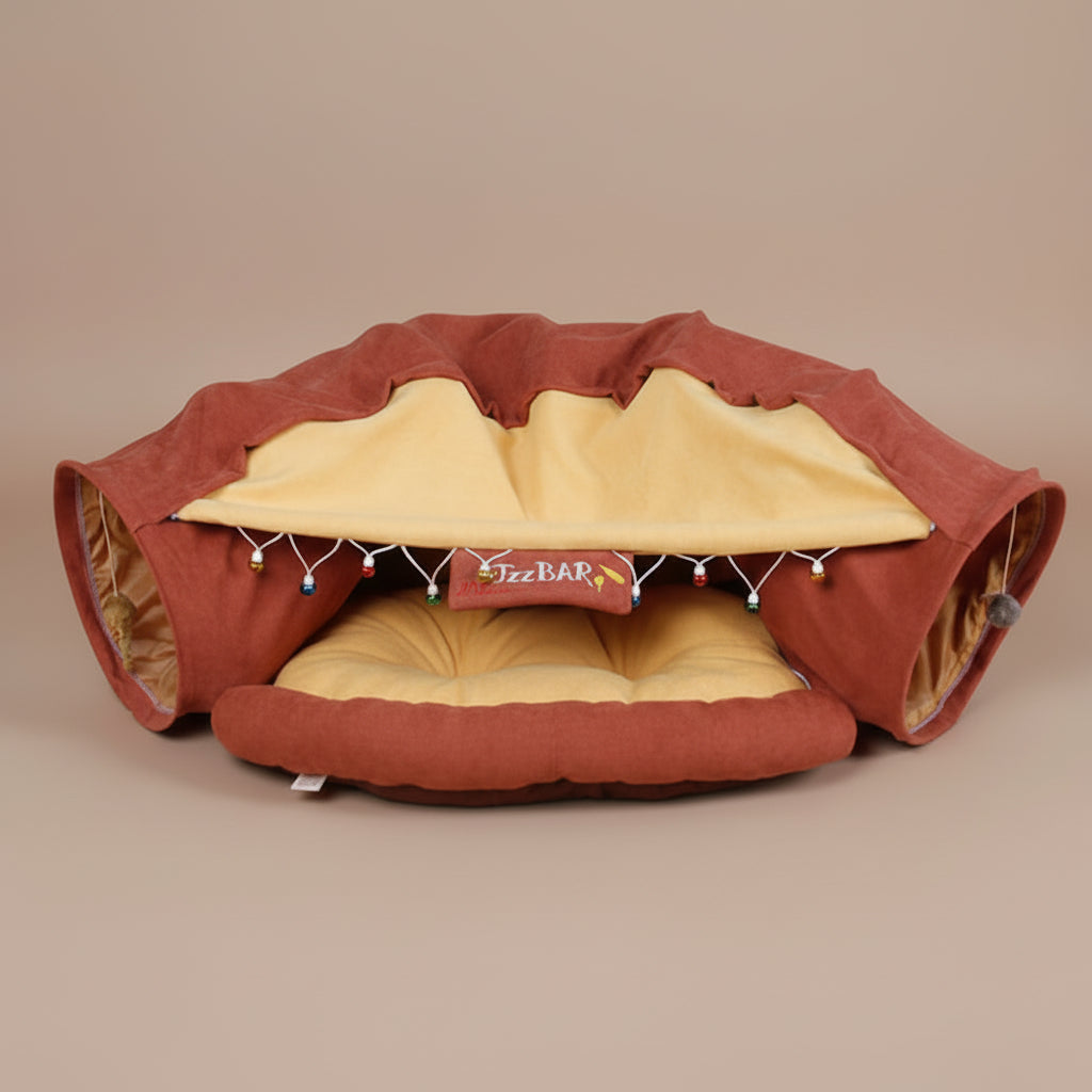 Pet Cats Tunnel Interactive Play Toy Mobile Collapsible Ferrets Rabbit Bed Tunnels Indoor Toys Kitten Exercising Products