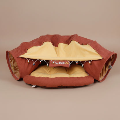 Pet Cats Tunnel Interactive Play Toy Mobile Collapsible Ferrets Rabbit Bed Tunnels Indoor Toys Kitten Exercising Products