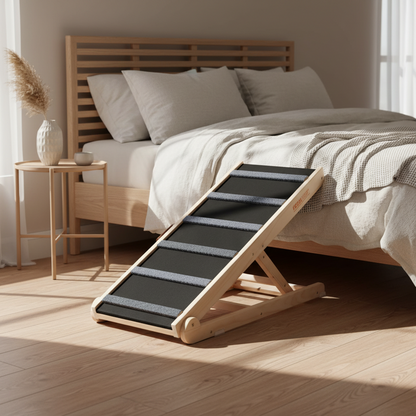 Adjustable Solid Wood Folding Pet Ramp (39", 41", & 47" Models)