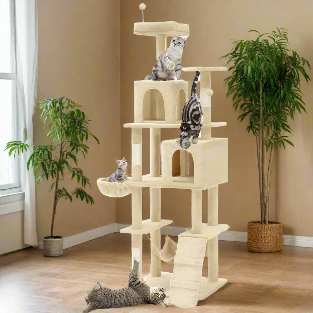 75"H Plush Cat Tree