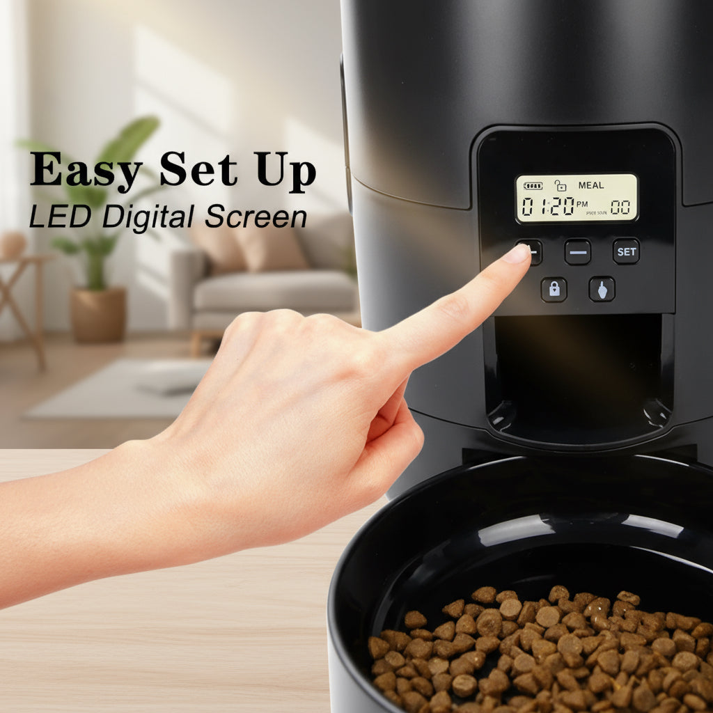 HEYBO Automatic Cat Feeder 2L Dry Food Dispenser