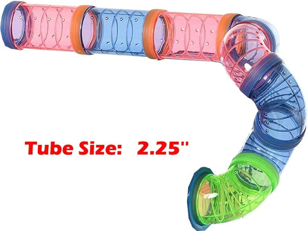 Large Multi Level Twin Tower Expansible and Customizable Habitat Hamster Rodent Gerbils Mouse Mice Small Animal Home Cage with Crossing Tube with Full Set of Accessories